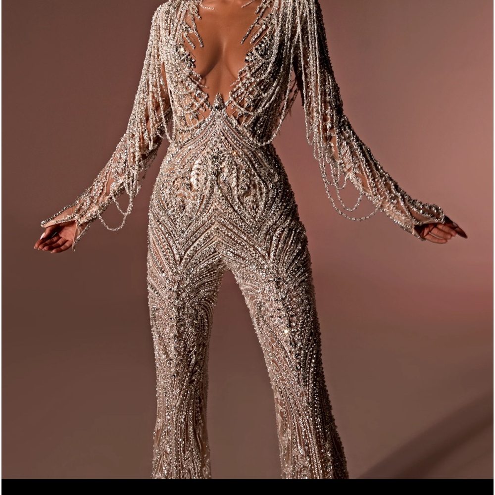 Albina Dyla Bridal Jumpsuit w/Cape